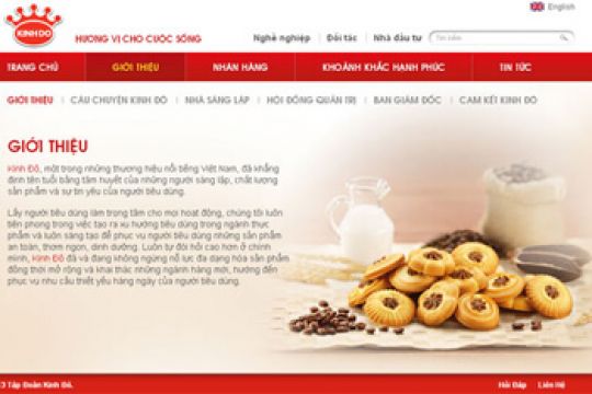Tập đoàn Kinh Đô ra mắt website mới 2170 1
